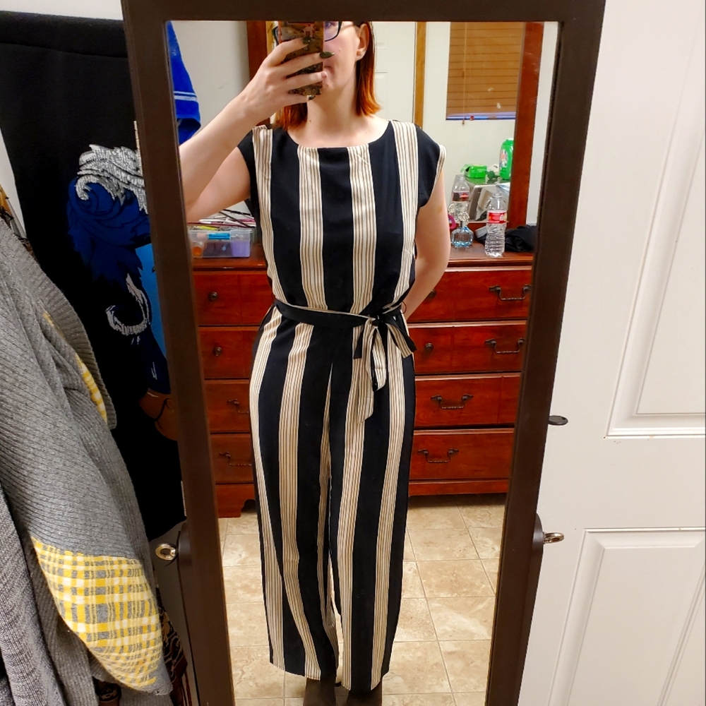 Taupe and black Jumpsuit/Romper